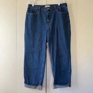 Abercrombie & Fitch The Loose High Rise Denim Jeans Size 33 / 16 Short